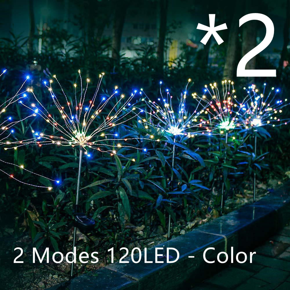 Solar Fireworks Lights LED String Copper Wire Garden Lights