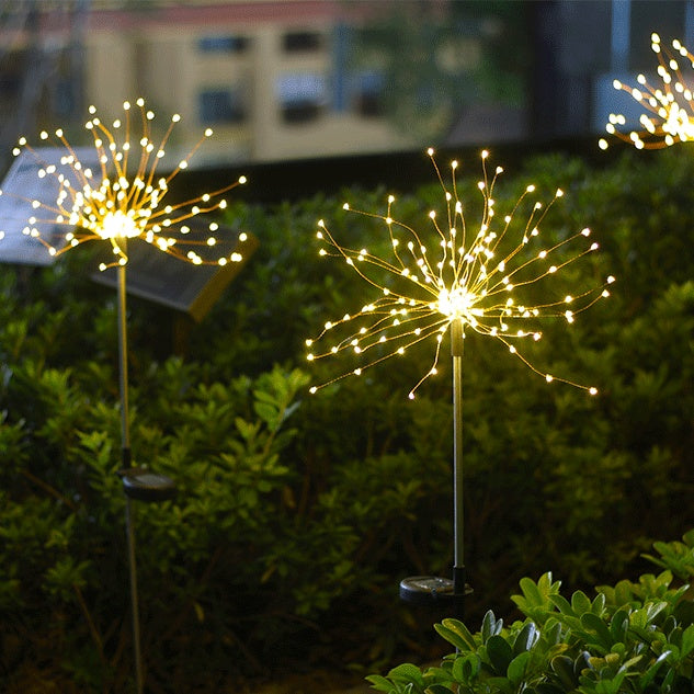 Solar Ground Plug Firework Led Copper Wire Light