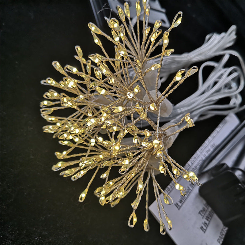 Solar Copper Wire String Light Christmas Firework Light