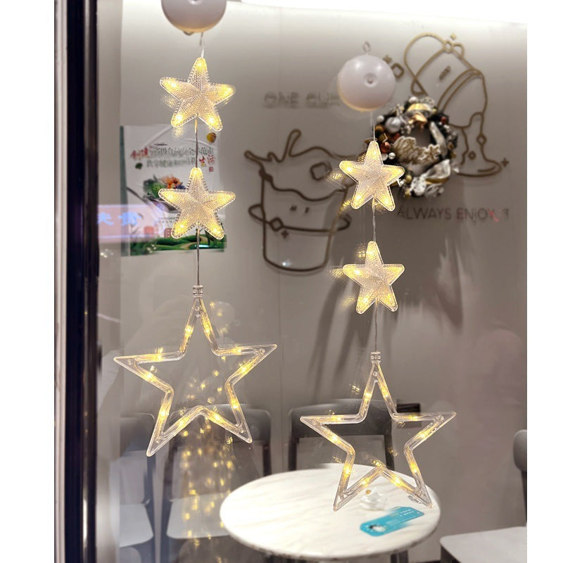 Christmas Lights LED Star Hanging Ornaments Decorations Light