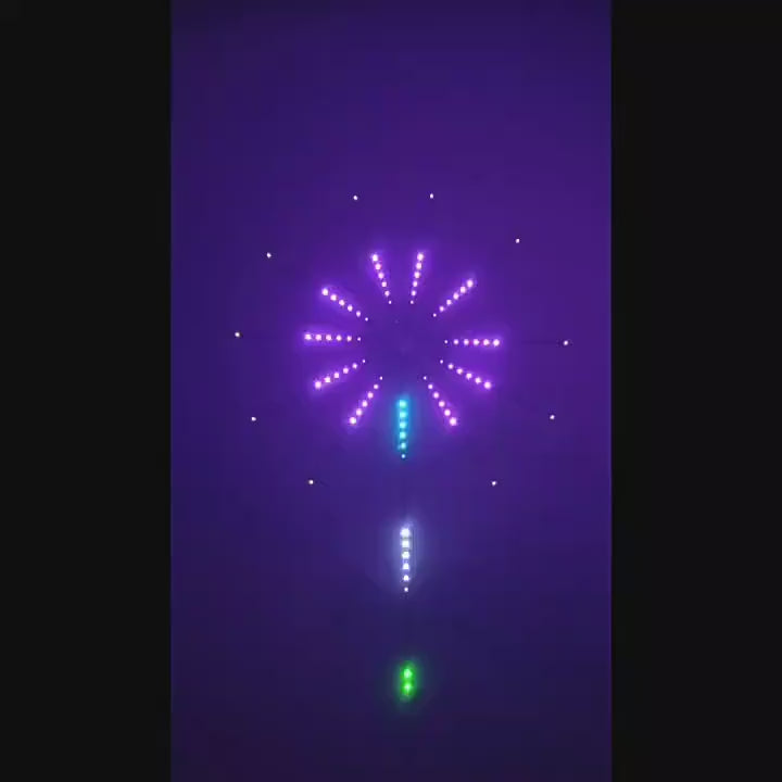 RGB Sound Control Bluetooth Smart Fireworks Led Light